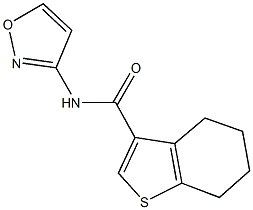 N-isoxazol-3-yl-4,5,6,7-tetrahydro-1-benzothiophene-3-carboxamide 结构式