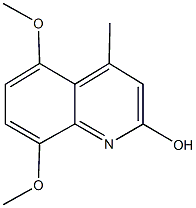 5,8-dimethoxy-4-methyl-2-quinolinol 结构式