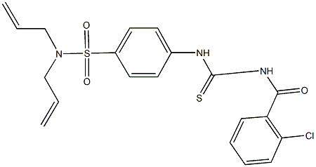 N,N-diallyl-4-({[(2-chlorobenzoyl)amino]carbothioyl}amino)benzenesulfonamide 结构式