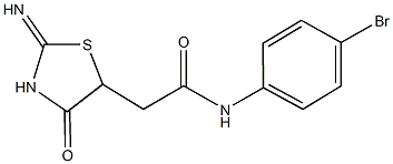 2-(2-amino-4-oxo-4,5-dihydro-1,3-thiazol-5-yl)-N-(4-bromophenyl)acetamide 结构式
