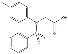 [4-iodo(phenylsulfonyl)anilino]acetic acid 结构式