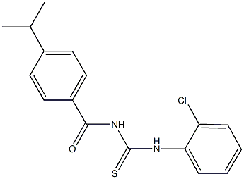 N-(2-chlorophenyl)-N'-(4-isopropylbenzoyl)thiourea 结构式