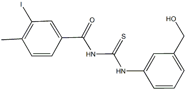 N-[3-(hydroxymethyl)phenyl]-N'-(3-iodo-4-methylbenzoyl)thiourea 结构式