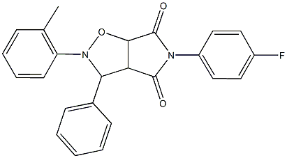 5-(4-fluorophenyl)-2-(2-methylphenyl)-3-phenyldihydro-2H-pyrrolo[3,4-d]isoxazole-4,6(3H,5H)-dione 结构式