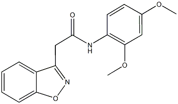 2-(1,2-benzisoxazol-3-yl)-N-(2,4-dimethoxyphenyl)acetamide 结构式