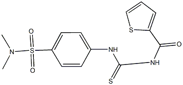 N,N-dimethyl-4-({[(2-thienylcarbonyl)amino]carbothioyl}amino)benzenesulfonamide 结构式