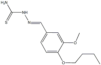 4-butoxy-3-methoxybenzaldehyde thiosemicarbazone 结构式