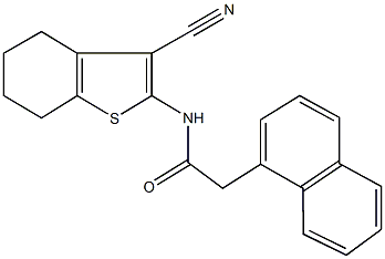 N-(3-cyano-4,5,6,7-tetrahydro-1-benzothien-2-yl)-2-(1-naphthyl)acetamide 结构式