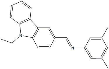 N-(3,5-dimethylphenyl)-N-[(9-ethyl-9H-carbazol-3-yl)methylene]amine 结构式