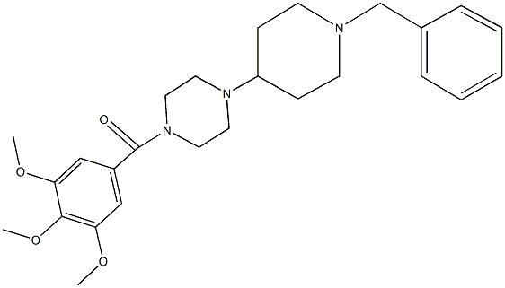 1-(1-benzyl-4-piperidinyl)-4-(3,4,5-trimethoxybenzoyl)piperazine 结构式