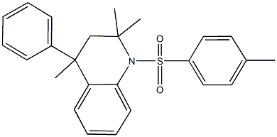 2,2,4-trimethyl-1-[(4-methylphenyl)sulfonyl]-4-phenyl-1,2,3,4-tetrahydroquinoline 结构式