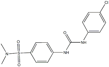 4-{[(4-chloroanilino)carbonyl]amino}-N,N-dimethylbenzenesulfonamide 结构式