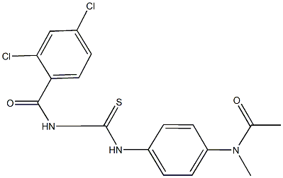 N-[4-({[(2,4-dichlorobenzoyl)amino]carbothioyl}amino)phenyl]-N-methylacetamide 结构式