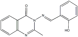 3-[(2-hydroxybenzylidene)amino]-2-methyl-4(3H)-quinazolinone 结构式