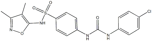 4-{[(4-chloroanilino)carbonyl]amino}-N-(3,4-dimethyl-5-isoxazolyl)benzenesulfonamide 结构式