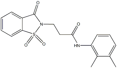 N-(2,3-dimethylphenyl)-3-(1,1-dioxido-3-oxo-1,2-benzisothiazol-2(3H)-yl)propanamide 结构式