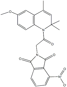 4-nitro-2-[2-(6-methoxy-2,2,4-trimethyl-1(2H)-quinolinyl)-2-oxoethyl]-1H-isoindole-1,3(2H)-dione 结构式