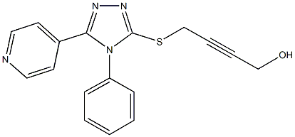 4-{[4-phenyl-5-(4-pyridinyl)-4H-1,2,4-triazol-3-yl]sulfanyl}-2-butyn-1-ol 结构式