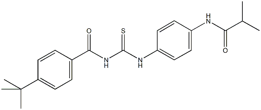 N-[4-({[(4-tert-butylbenzoyl)amino]carbothioyl}amino)phenyl]-2-methylpropanamide 结构式