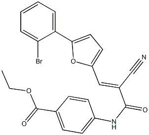 ethyl 4-({3-[5-(2-bromophenyl)-2-furyl]-2-cyanoacryloyl}amino)benzoate 结构式