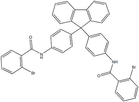 2-bromo-N-[4-(9-{4-[(2-bromobenzoyl)amino]phenyl}-9H-fluoren-9-yl)phenyl]benzamide 结构式