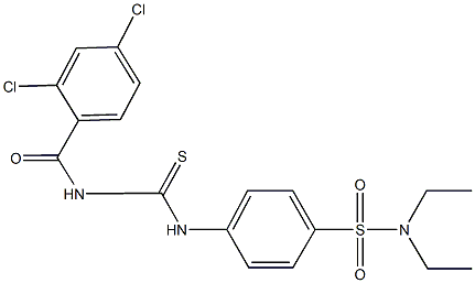 4-({[(2,4-dichlorobenzoyl)amino]carbothioyl}amino)-N,N-diethylbenzenesulfonamide 结构式