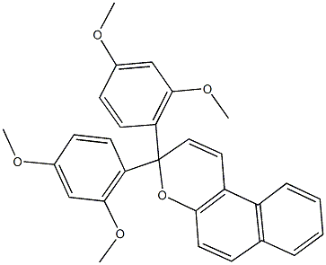 3,3-bis[2,4-bis(methyloxy)phenyl]-3H-benzo[f]chromene 结构式