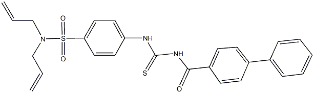 N,N-diallyl-4-({[([1,1'-biphenyl]-4-ylcarbonyl)amino]carbothioyl}amino)benzenesulfonamide 结构式