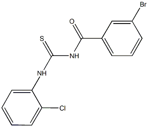 N-(3-bromobenzoyl)-N'-(2-chlorophenyl)thiourea 结构式