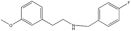 N-(4-fluorobenzyl)-N-[2-(3-methoxyphenyl)ethyl]amine 结构式
