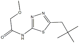 2-methoxy-N-(5-neopentyl-1,3,4-thiadiazol-2-yl)acetamide 结构式