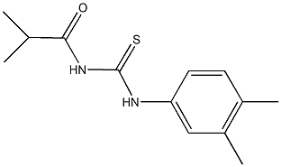 N-(3,4-dimethylphenyl)-N'-isobutyrylthiourea 结构式