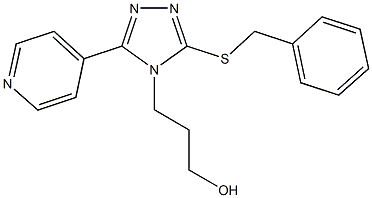 3-[3-(benzylsulfanyl)-5-(4-pyridinyl)-4H-1,2,4-triazol-4-yl]-1-propanol 结构式