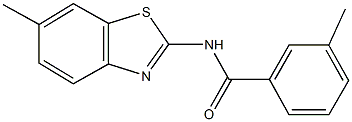 3-methyl-N-(6-methyl-1,3-benzothiazol-2-yl)benzamide 结构式