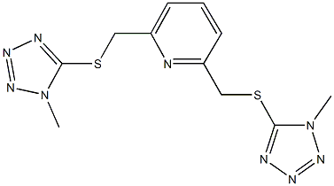 2,6-bis{[(1-methyl-1H-tetraazol-5-yl)sulfanyl]methyl}pyridine 结构式