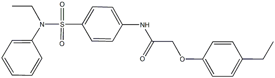 N-{4-[(ethylanilino)sulfonyl]phenyl}-2-(4-ethylphenoxy)acetamide 结构式