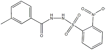 2-nitro-N'-(3-methylbenzoyl)benzenesulfonohydrazide 结构式
