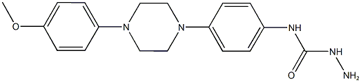 N-{4-[4-(4-methoxyphenyl)-1-piperazinyl]phenyl}hydrazinecarboxamide 结构式