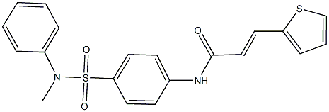 N-{4-[(methylanilino)sulfonyl]phenyl}-3-(2-thienyl)acrylamide 结构式