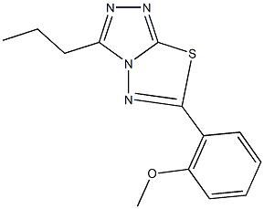 methyl 2-(3-propyl[1,2,4]triazolo[3,4-b][1,3,4]thiadiazol-6-yl)phenyl ether 结构式