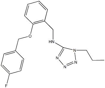N-{2-[(4-fluorobenzyl)oxy]benzyl}-N-(1-propyl-1H-tetraazol-5-yl)amine 结构式
