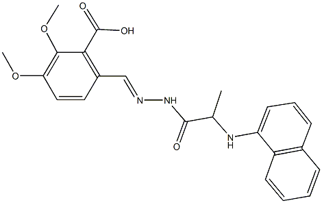 2,3-dimethoxy-6-{2-[2-(1-naphthylamino)propanoyl]carbohydrazonoyl}benzoic acid 结构式