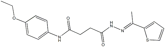 N-(4-ethoxyphenyl)-4-oxo-4-[2-(1-thien-2-ylethylidene)hydrazino]butanamide 结构式