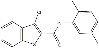 3-chloro-N-(2,5-dimethylphenyl)-1-benzothiophene-2-carboxamide 结构式