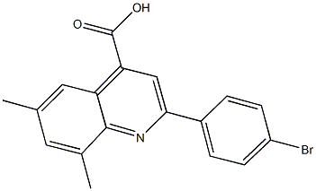2-(4-bromophenyl)-6,8-dimethyl-4-quinolinecarboxylic acid 结构式