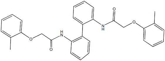 2-(2-methylphenoxy)-N-(2'-{[(2-methylphenoxy)acetyl]amino}[1,1'-biphenyl]-2-yl)acetamide 结构式