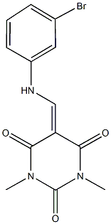 5-[(3-bromoanilino)methylene]-1,3-dimethyl-2,4,6(1H,3H,5H)-pyrimidinetrione 结构式