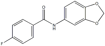 N-(1,3-benzodioxol-5-yl)-4-fluorobenzamide 结构式