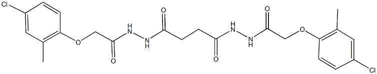 2-(4-chloro-2-methylphenoxy)-N'-(4-{2-[(4-chloro-2-methylphenoxy)acetyl]hydrazino}-4-oxobutanoyl)acetohydrazide 结构式