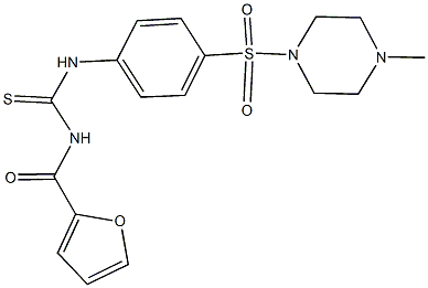 N-(2-furoyl)-N'-{4-[(4-methyl-1-piperazinyl)sulfonyl]phenyl}thiourea 结构式